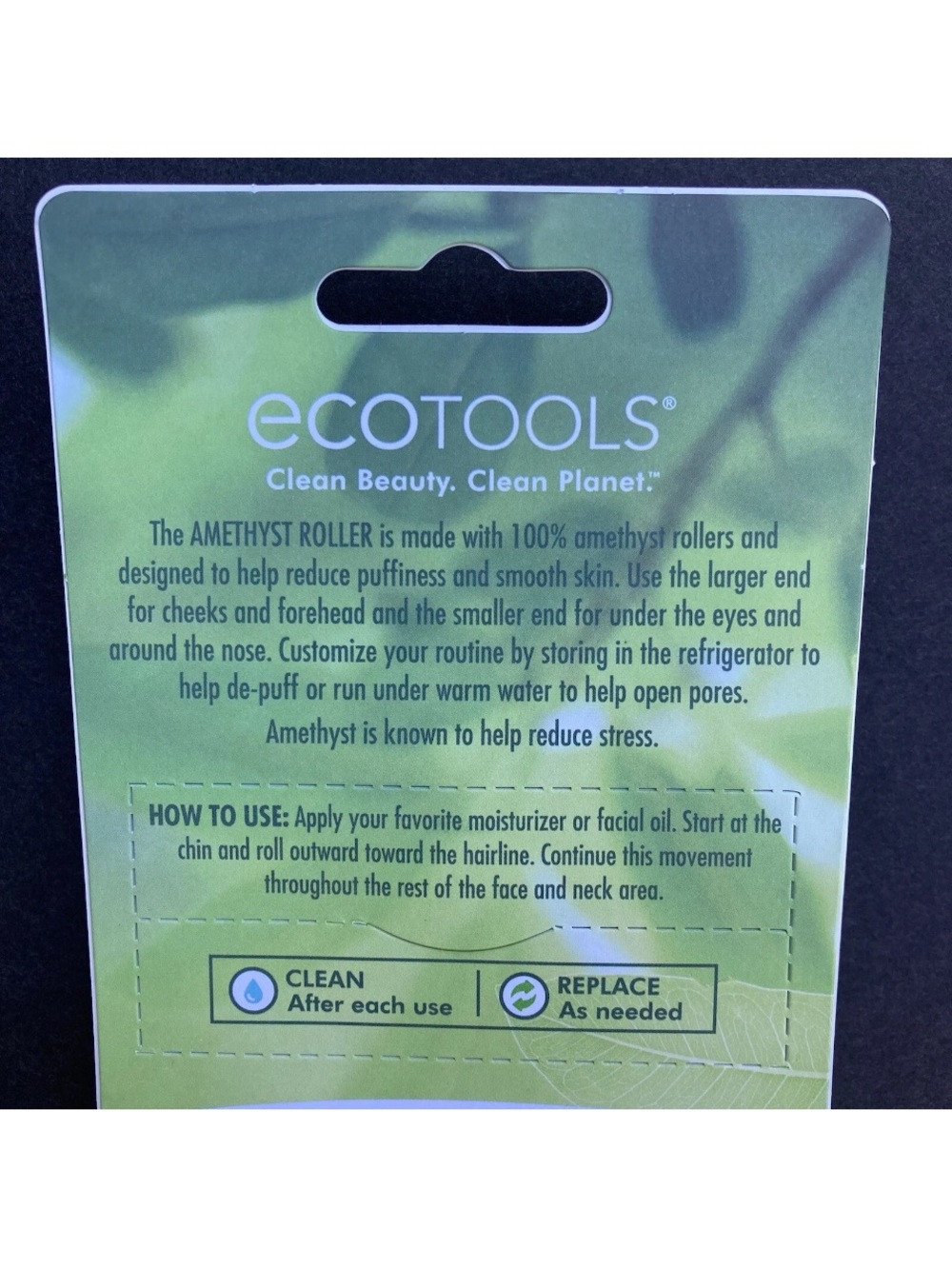 ecotools Facial Roller Amethyst Reduces Puffiness Smooths Skin Reduces Stress - Picture 3 of 6